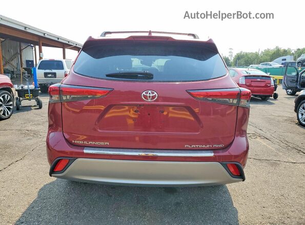 5TDFZRBH0MS120892 2021 TOYOTA HIGHLANDER Red უკანა ხედი