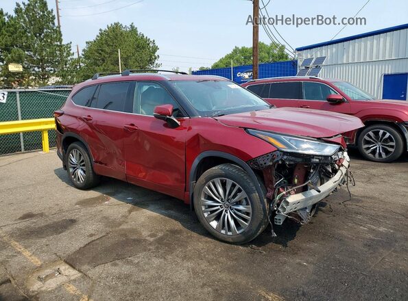 5TDFZRBH0MS120892 2021 TOYOTA HIGHLANDER Red წინა მარჯვენა