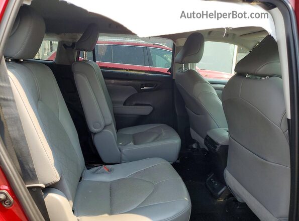 5TDFZRBH0MS120892 2021 TOYOTA HIGHLANDER Red უკანა სავარძლების ხედი