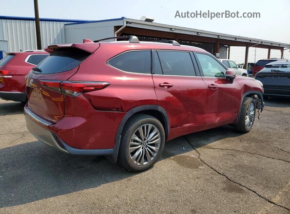 5TDFZRBH0MS120892 2021 TOYOTA HIGHLANDER Red უკანა მარჯვენა