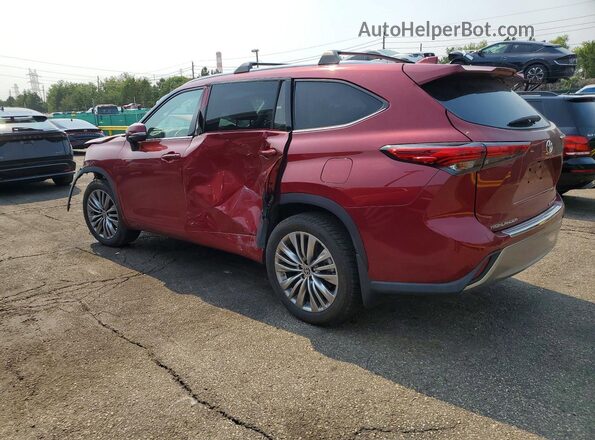 5TDFZRBH0MS120892 2021 TOYOTA HIGHLANDER Red უკანა მარცხენა