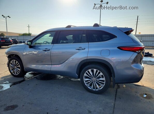 5TDFZRBH1MS087174 2021 TOYOTA HIGHLANDER Синий Задняя левая четверть