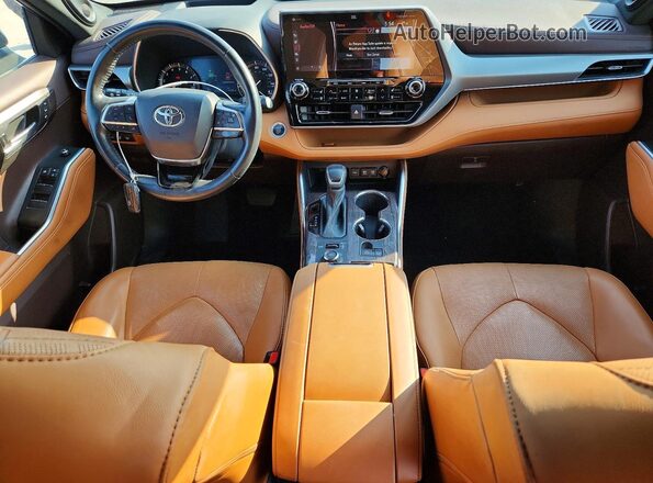 5TDFZRBH1MS087174 2021 TOYOTA HIGHLANDER Синий Вид панели приборов