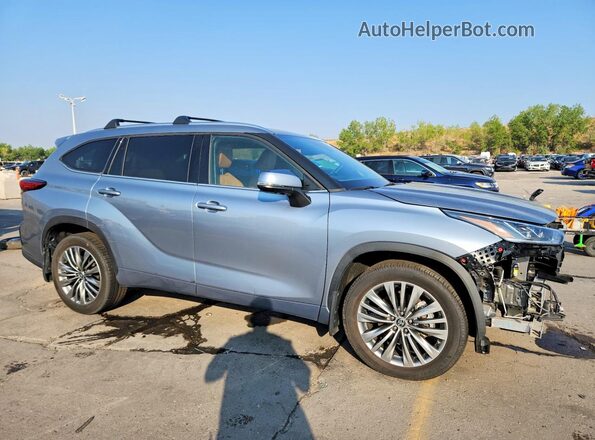 5TDFZRBH1MS087174 2021 TOYOTA HIGHLANDER Синий Передняя правая четверть