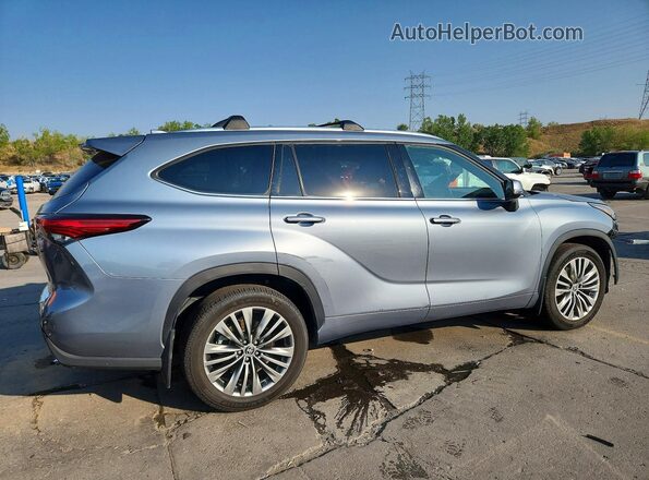 5TDFZRBH1MS087174 2021 TOYOTA HIGHLANDER Синий Задняя правая четверть