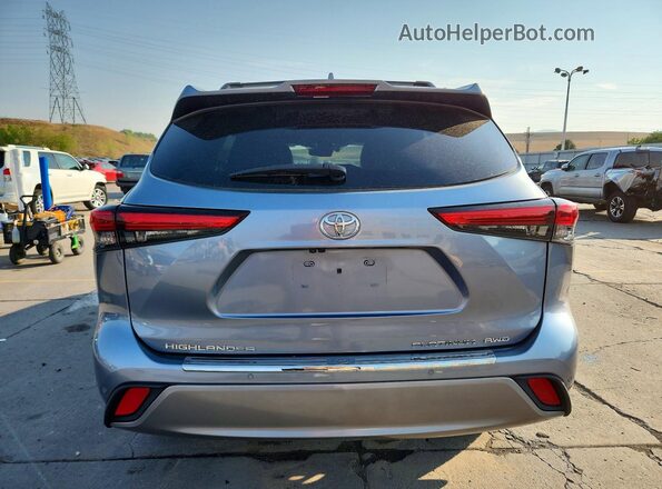 5TDFZRBH1MS087174 2021 TOYOTA HIGHLANDER Синий Вид сзади