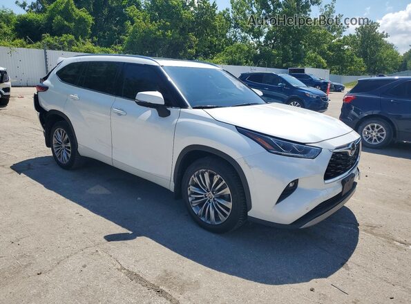 5TDFZRBH1MS093511 2021 TOYOTA HIGHLANDER White Передня права чверть