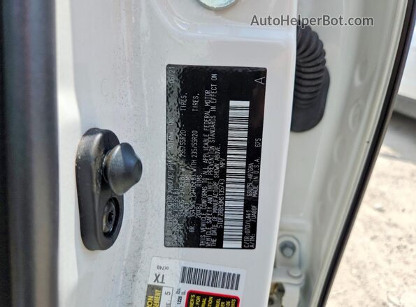 5TDFZRBH3MS135743 2021 TOYOTA HIGHLANDER White VIN კოდის სტიკერის ხედი