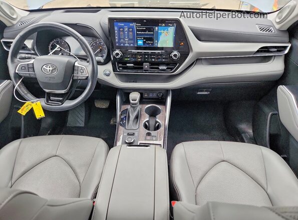 5TDFZRBH3NS163317 2022 TOYOTA HIGHLANDER Silver Առջևի վահանակի տեսք