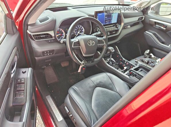 5TDFZRBH3NS212967 2022 TOYOTA HIGHLANDER Red Widok deski rozdzielczej