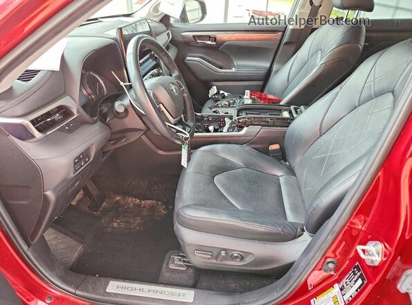 5TDFZRBH3NS212967 2022 TOYOTA HIGHLANDER Red Widok wnętrza z przodu