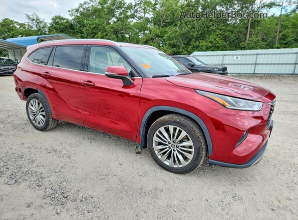 5TDFZRBH3NS212967 2022 TOYOTA HIGHLANDER Red Przód prawy