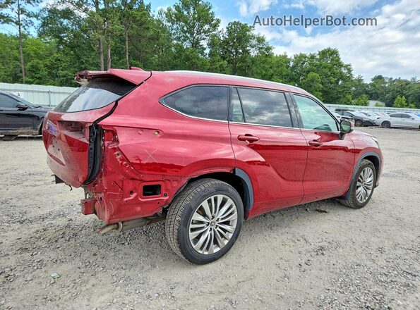 5TDFZRBH3NS212967 2022 TOYOTA HIGHLANDER Red Tył prawy