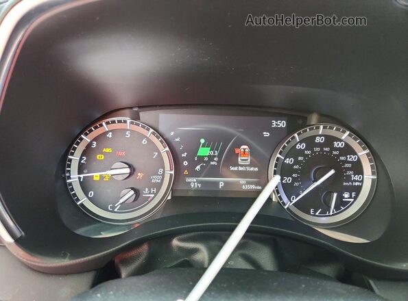 5TDFZRBH3NS212967 2022 TOYOTA HIGHLANDER Red Widok zestawu wskaźników
