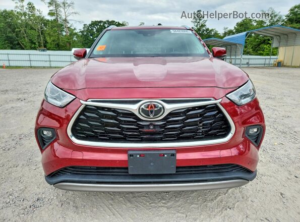 5TDFZRBH3NS212967 2022 TOYOTA HIGHLANDER Red Widok z przodu