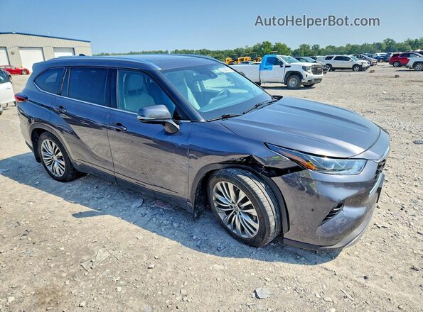 5TDFZRBH4MS147514 2021 TOYOTA HIGHLANDER Gray Przód prawy