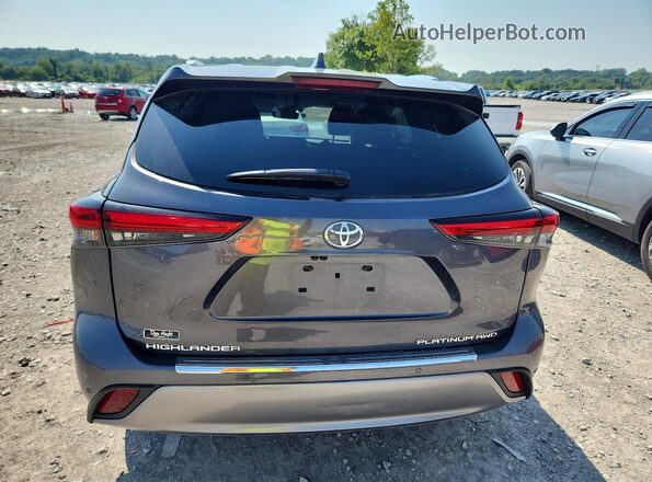 5TDFZRBH4MS147514 2021 TOYOTA HIGHLANDER Gray Widok z tyłu