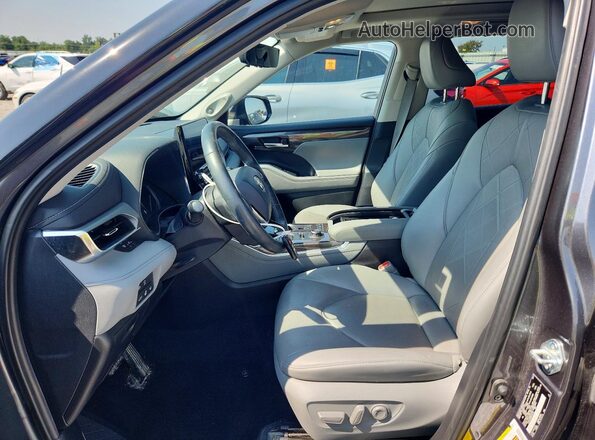 5TDFZRBH4MS147514 2021 TOYOTA HIGHLANDER Gray Widok wnętrza z przodu