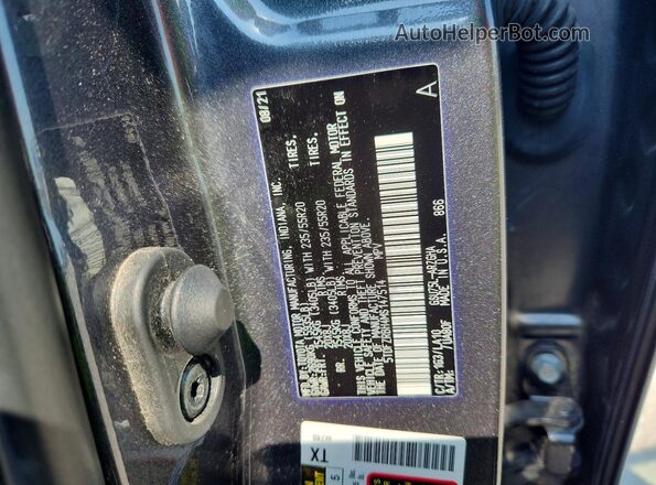 5TDFZRBH4MS147514 2021 TOYOTA HIGHLANDER Gray Widok naklejki z numerem VIN