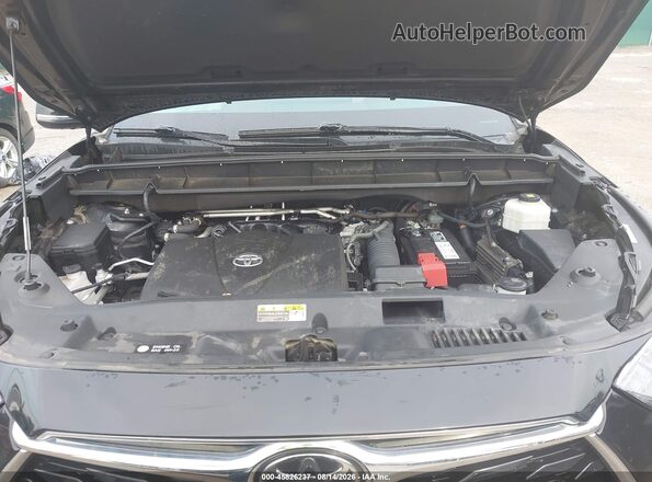 5TDFZRBH5NS171564 2022 TOYOTA HIGHLANDER Black Вид ззаду