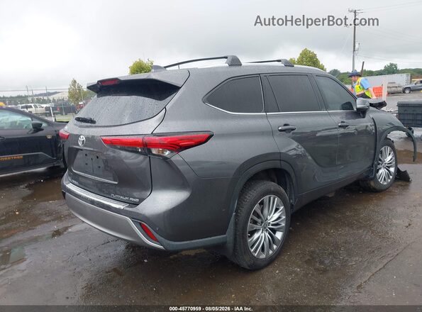 5TDFZRBH6NS232744 2022 TOYOTA HIGHLANDER Gray Հետևի աջ