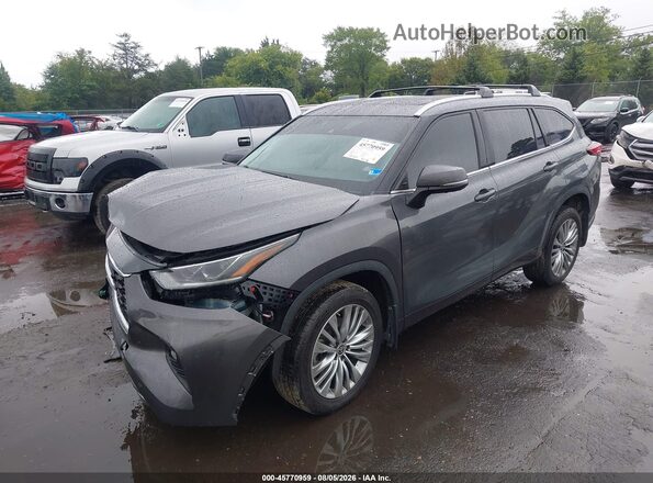 5TDFZRBH6NS232744 2022 TOYOTA HIGHLANDER Gray Առջևի ձախ երեք քառորդ տեսարան