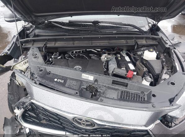 5TDFZRBH6NS232744 2022 TOYOTA HIGHLANDER Gray Հետևի տեսք