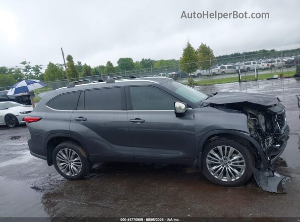 5TDFZRBH6NS232744 2022 TOYOTA HIGHLANDER Gray Սալոնի հետևի տեսք