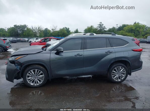 5TDFZRBH6NS232744 2022 TOYOTA HIGHLANDER Gray Սալոնի 360 աստիճան տեսք