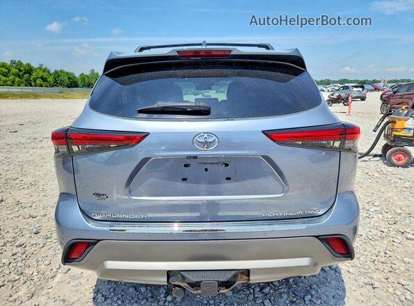 5TDFZRBH7MS068158 2021 TOYOTA HIGHLANDER Gray უკანა ხედი