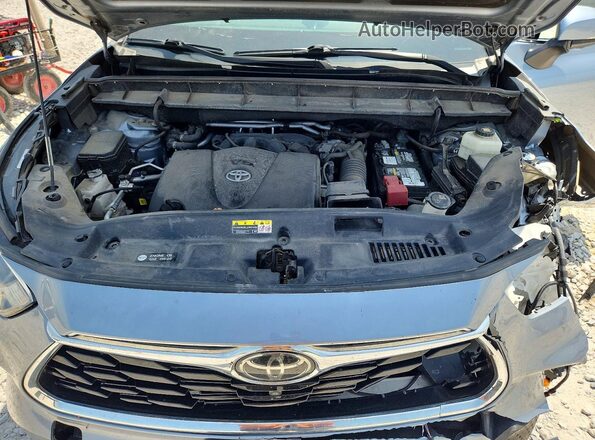 5TDFZRBH7MS068158 2021 TOYOTA HIGHLANDER Gray ძრავის განყოფილების ხედი