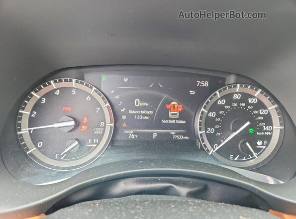 5TDFZRBH7MS076969 2021 TOYOTA HIGHLANDER White ხელსაწყოთა პანელის ხედი