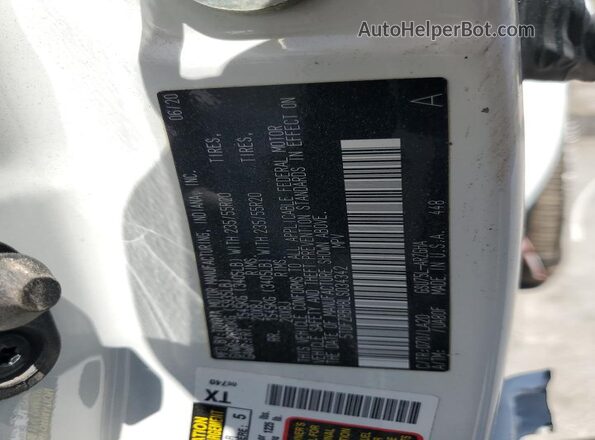 5TDFZRBH8LS034342 2020 TOYOTA HIGHLANDER White VIN sticker view
