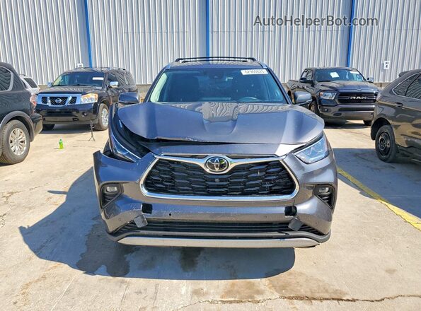 5TDFZRBH9MS143085 2021 TOYOTA HIGHLANDER Серый Вид спереди