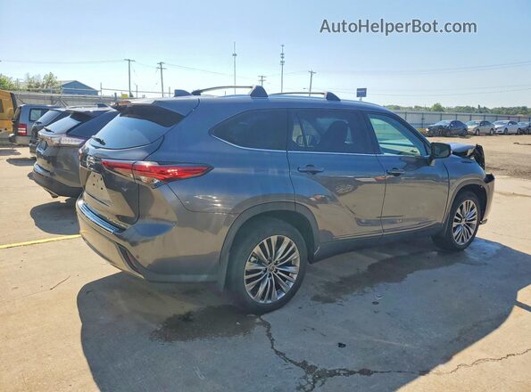 5TDFZRBH9MS143085 2021 TOYOTA HIGHLANDER Серый Задняя правая четверть