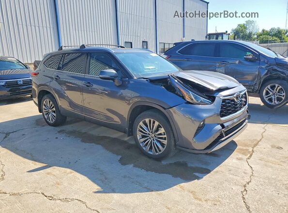 5TDFZRBH9MS143085 2021 TOYOTA HIGHLANDER Серый Передняя правая четверть