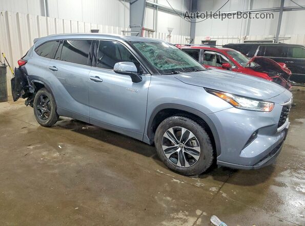 5TDGARAH8LS003461 2020 TOYOTA HIGHLANDER Blue Front right