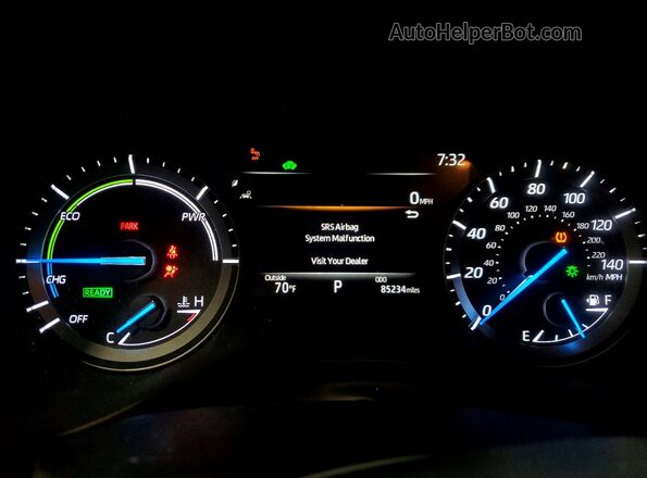 5TDGARAH8LS003461 2020 TOYOTA HIGHLANDER Blue Instrument cluster view