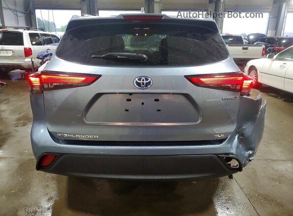 5TDGARAH8LS003461 2020 TOYOTA HIGHLANDER Blue Rear view