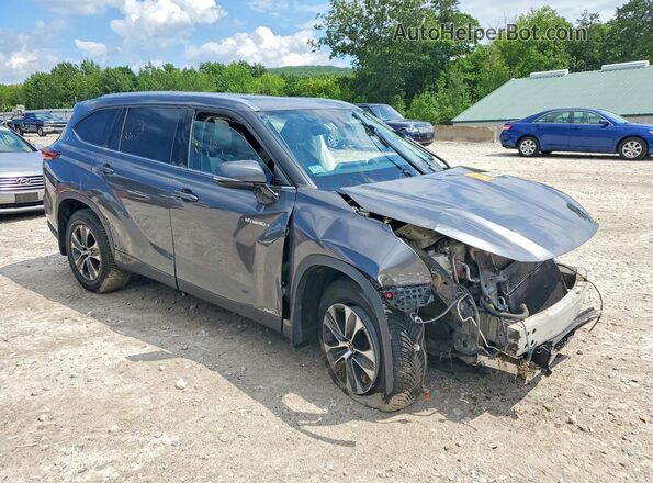 5TDGBRCH8LS506367 2020 TOYOTA HIGHLANDER Gray Przód prawy