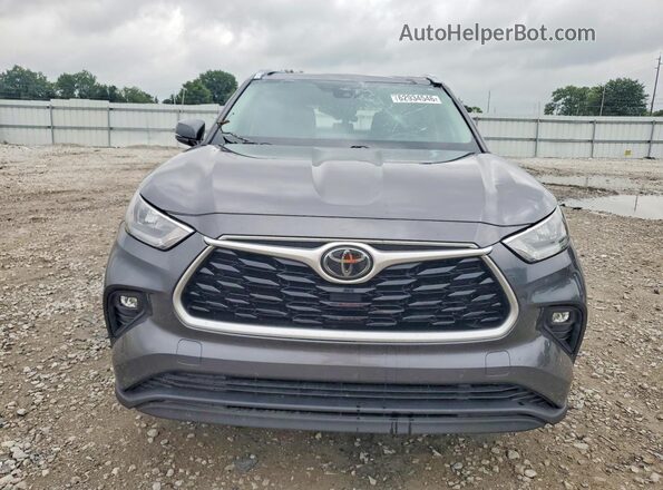 5TDGZRAH0LS505955 2020 TOYOTA HIGHLANDER Gray Front view