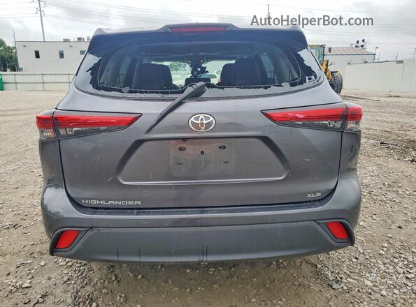 5TDGZRAH0LS505955 2020 TOYOTA HIGHLANDER Gray Rear view