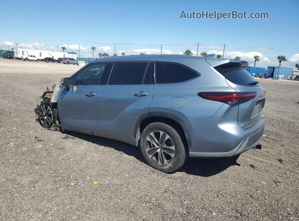 5TDGZRAH0MS071537 2021 TOYOTA HIGHLANDER Blue Trasero izquierdo