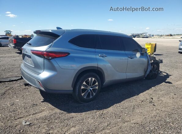 5TDGZRAH0MS071537 2021 TOYOTA HIGHLANDER Blue Trasero derecho