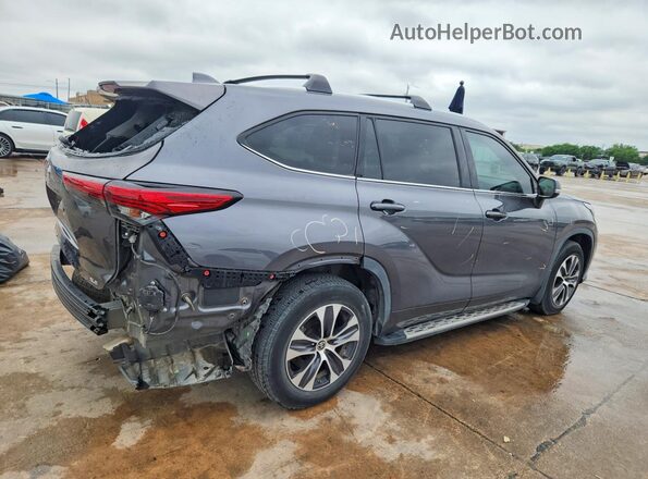 5TDGZRAH0MS081789 2021 TOYOTA HIGHLANDER Серый Задняя правая четверть