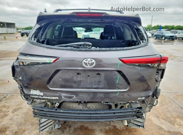 5TDGZRAH0MS081789 2021 TOYOTA HIGHLANDER Серый Вид сзади