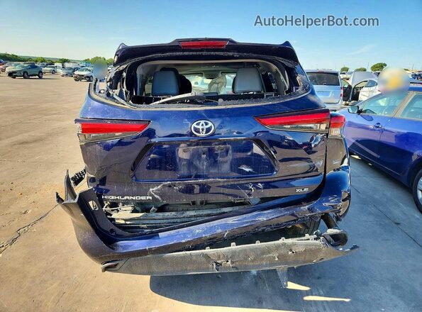 5TDGZRAH1LS013127 2020 TOYOTA HIGHLANDER Blue Widok z tyłu