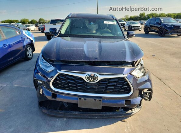 5TDGZRAH1LS013127 2020 TOYOTA HIGHLANDER Blue Widok z przodu
