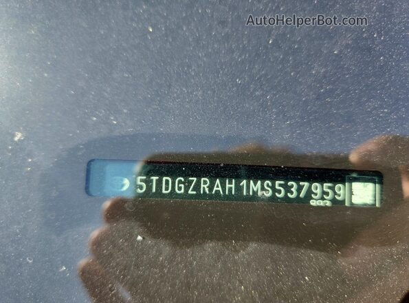 5TDGZRAH1MS537959 2021 TOYOTA HIGHLANDER Burgundy Vista de la etiqueta del VIN