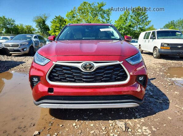 5TDGZRAH1MS537959 2021 TOYOTA HIGHLANDER Burgundy Vista frontal